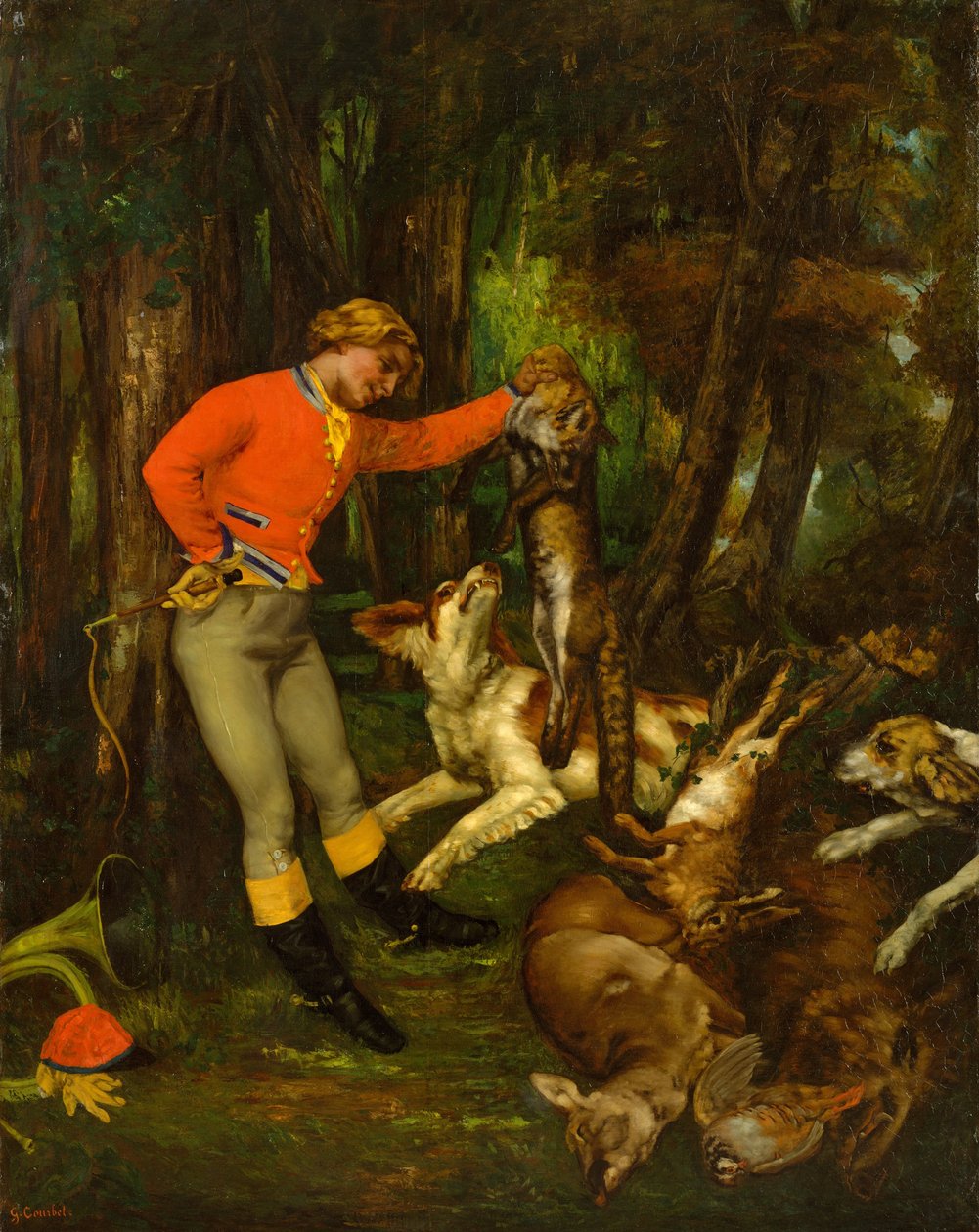 Después de la caza, c.1859 de Gustave Courbet