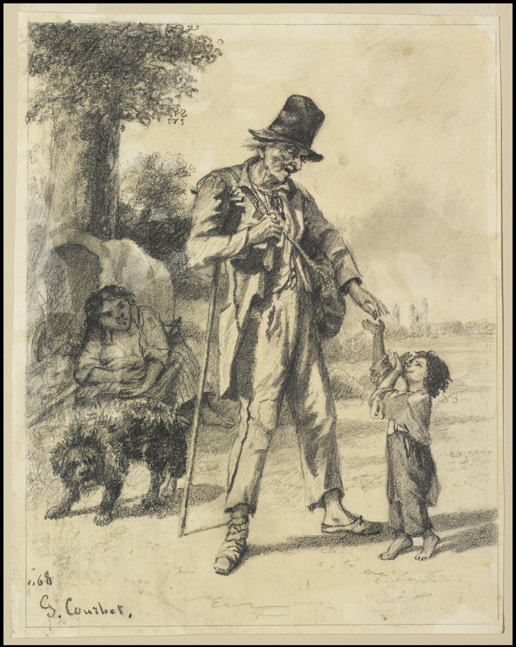 Limosna de un mendigo en Ornans de Gustave Courbet