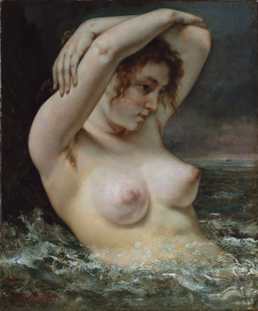 La mujer en las olas de Gustave Courbet