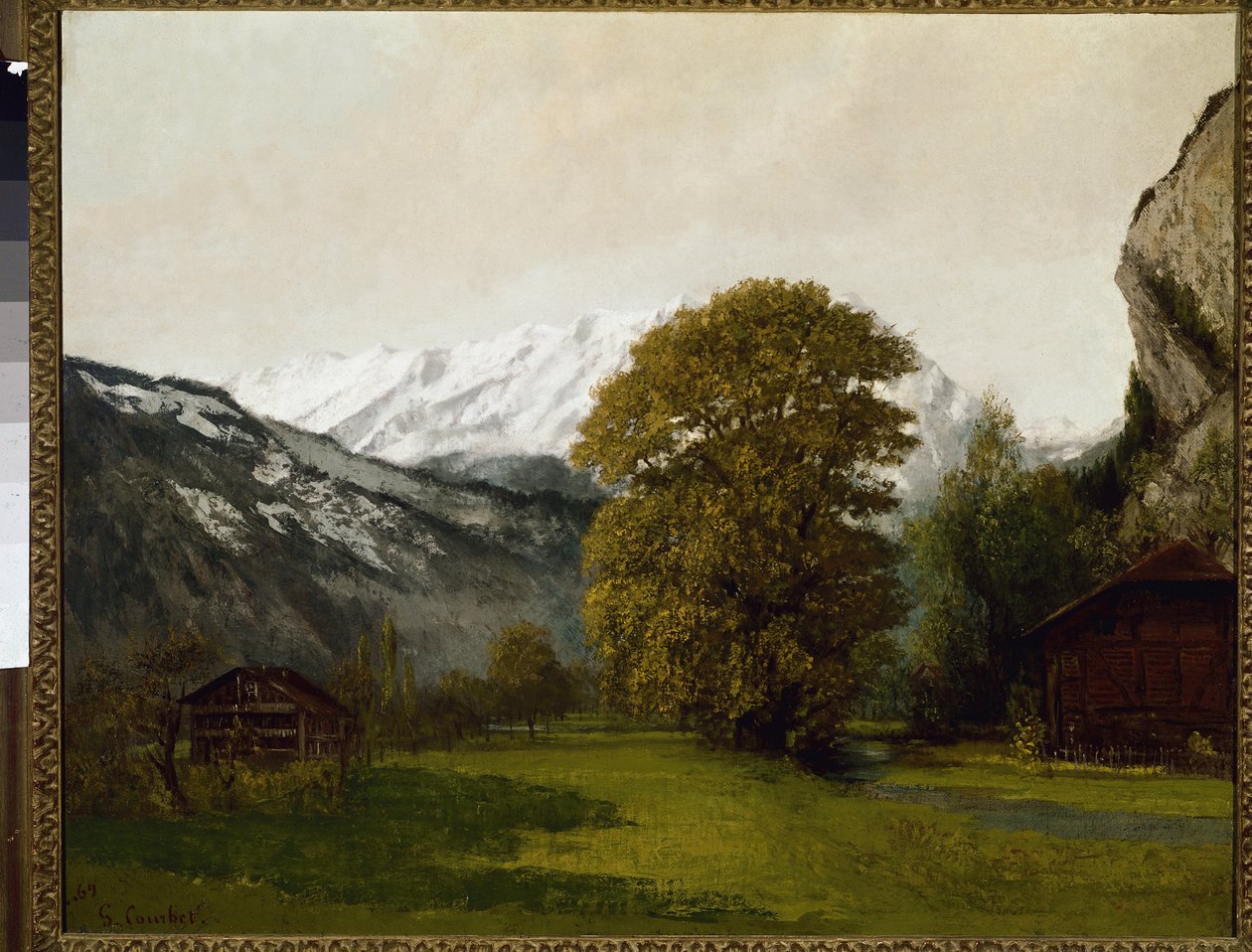 Paisaje en Interlaken, Suiza de Gustave Courbet