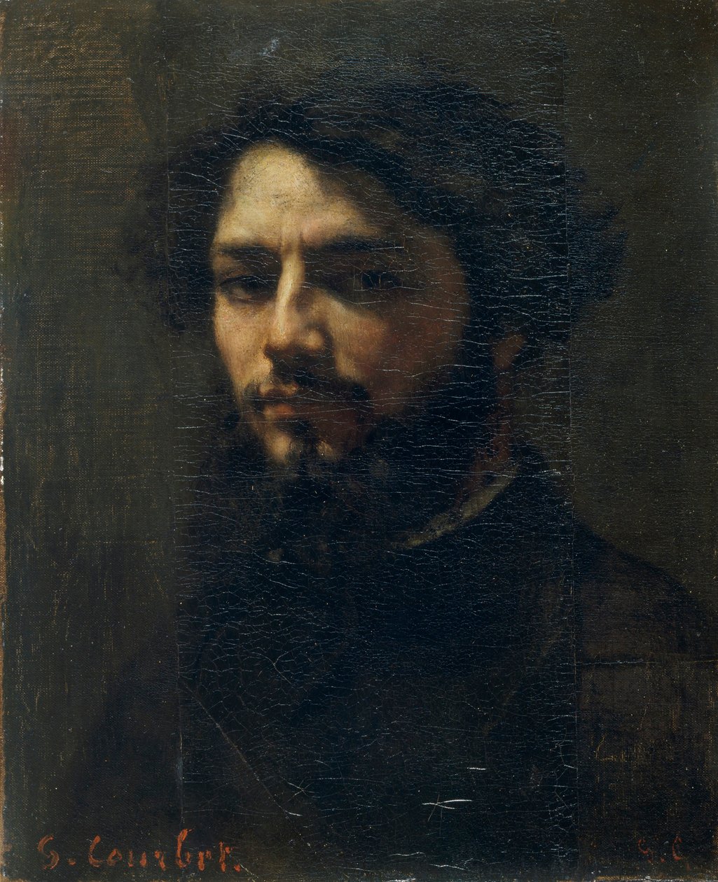 Autorretrato, c. 1850 de Gustave Courbet