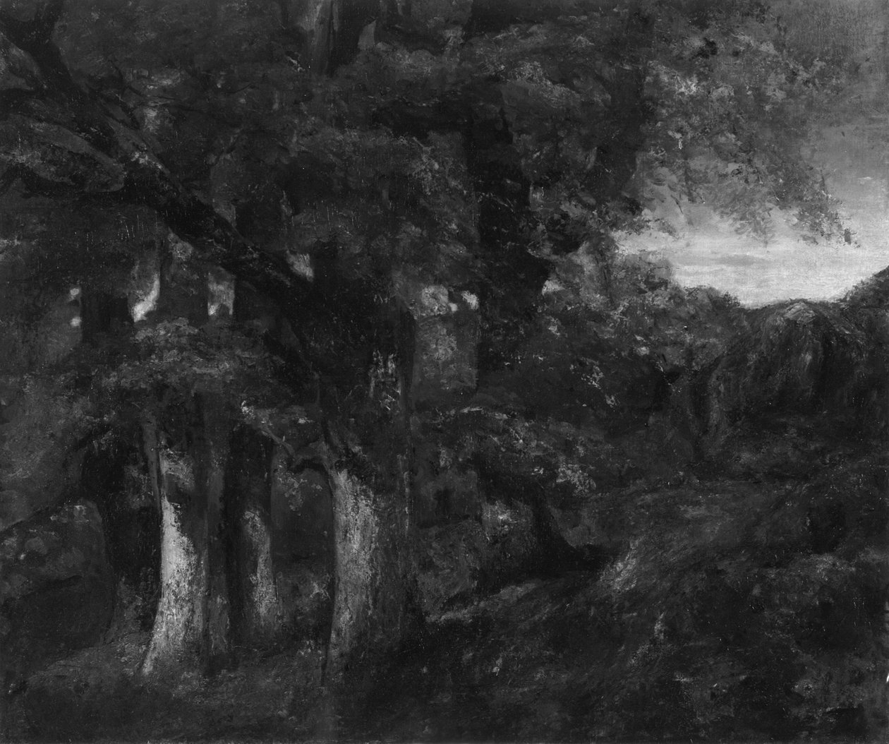 Paisaje boscoso de Gustave Courbet