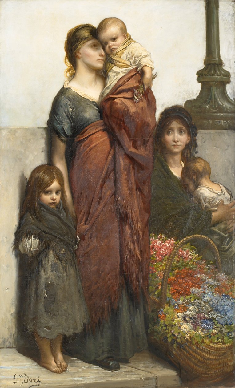 Vendedores de flores de Londres de Gustave Dore