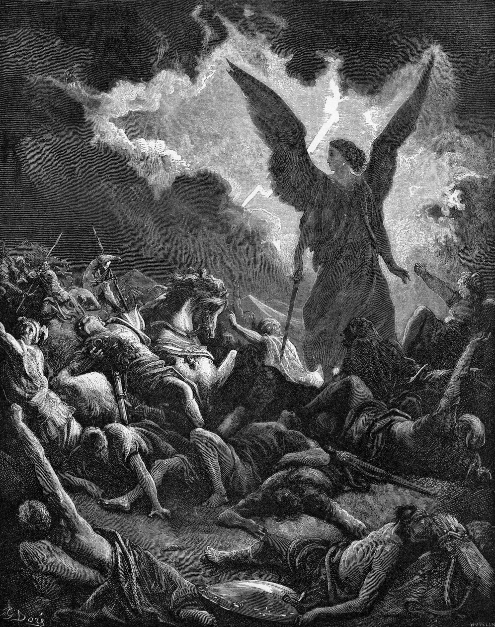 Destrucción del ejército de Senaquerib de Gustave Dore