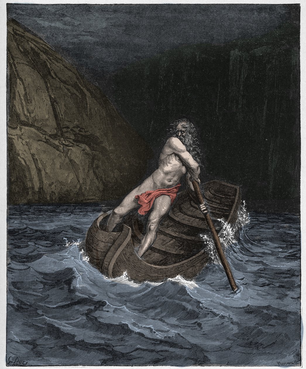 Infierno, Canto 3: Caronte de Gustave Dore