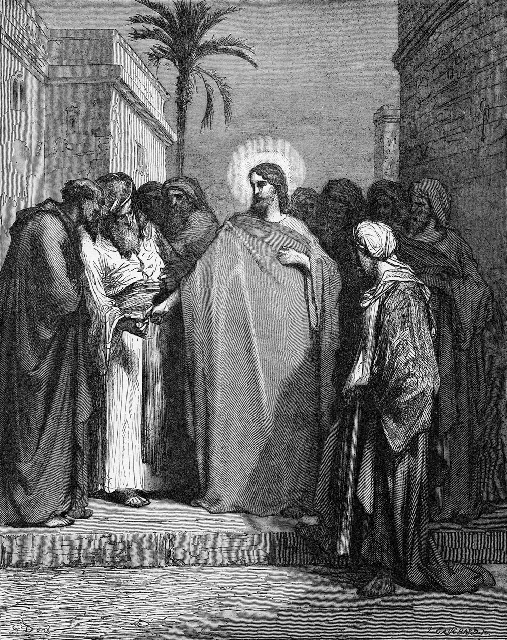 Jesús y el tributo de Gustave Dore