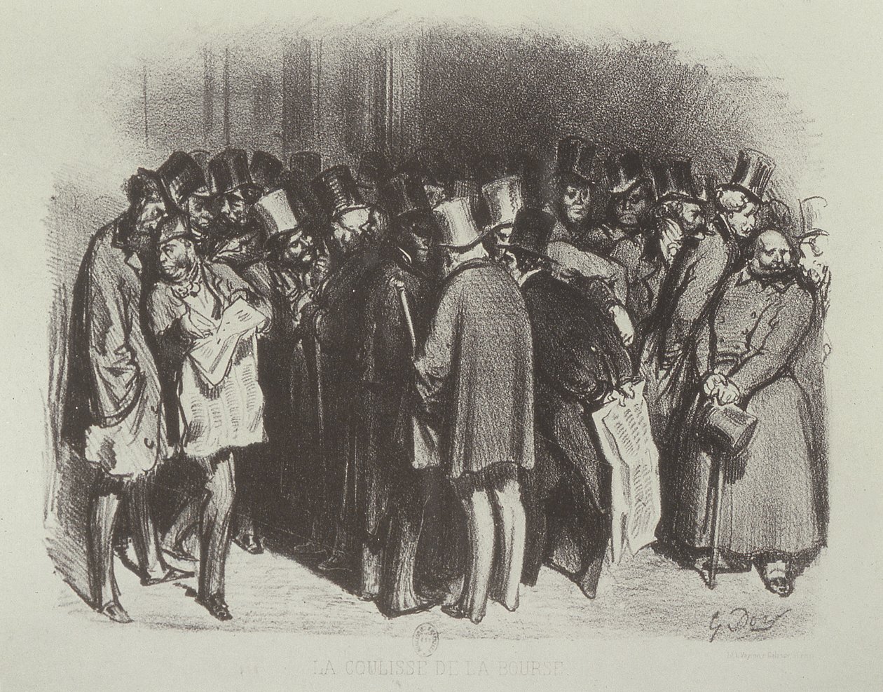 La Coulisse de la Bourse de Gustave Dore
