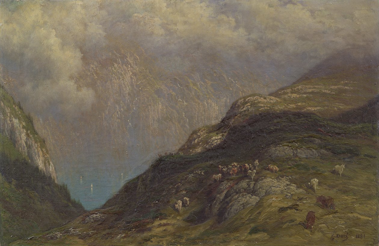 Paisaje montañoso de Gustave Dore