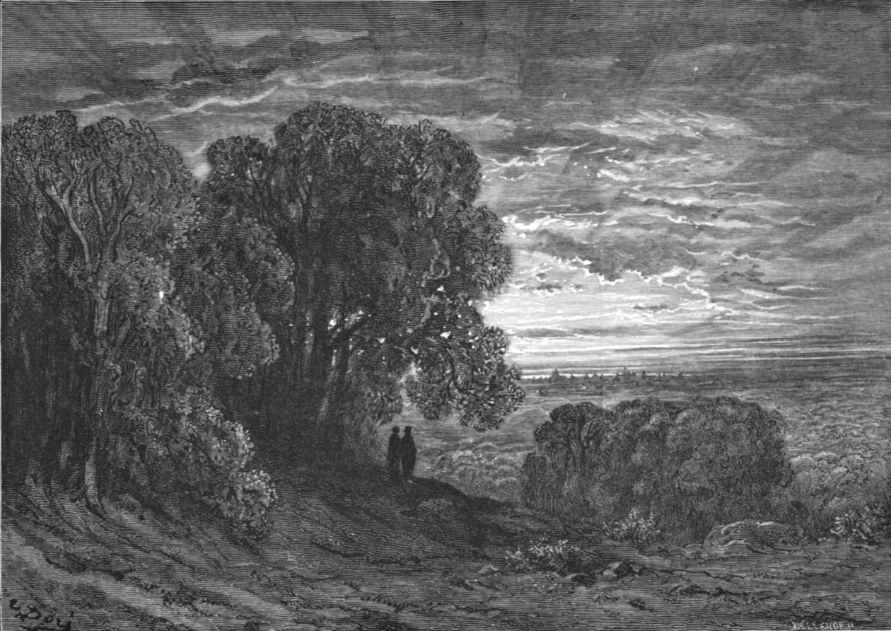 Los dos peregrinos en Highgate, 1872 de Gustave Dore