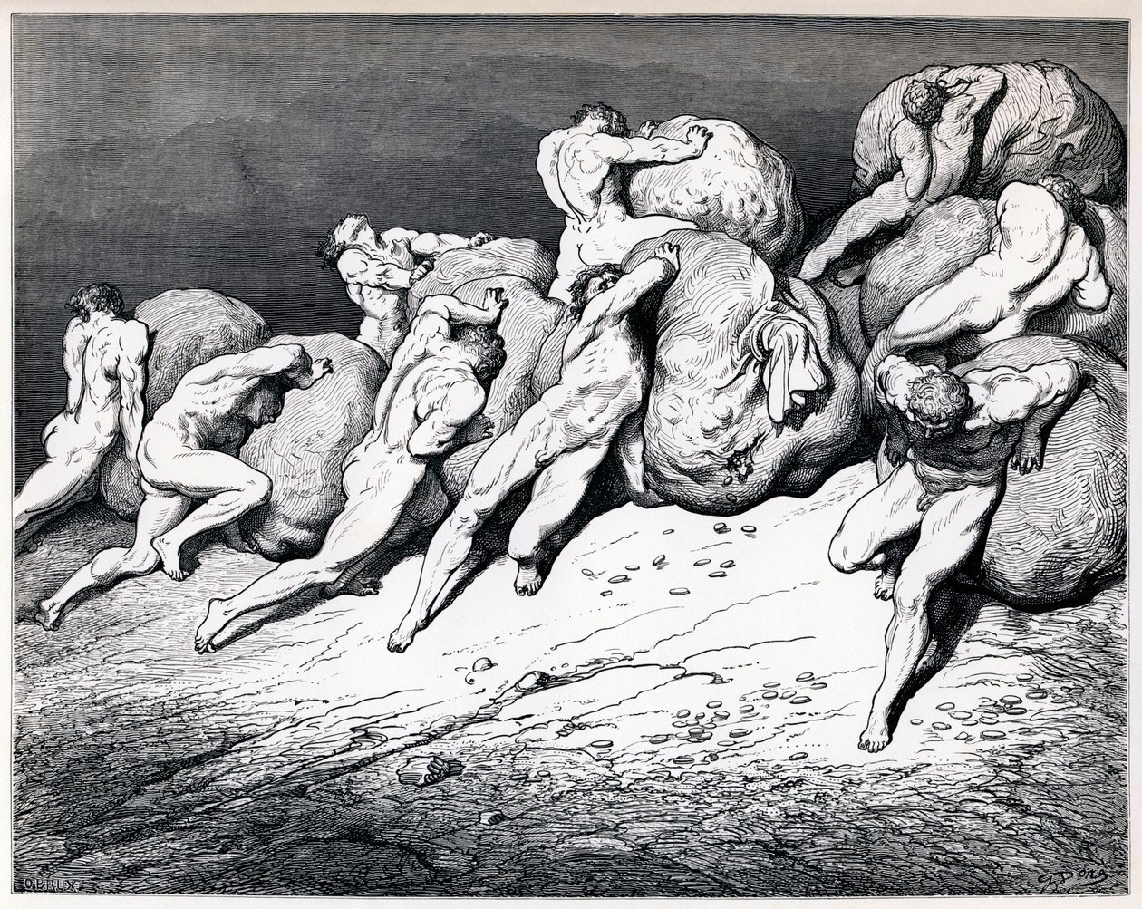 Los acumuladores y derrochadores, 1857 de Gustave Dore