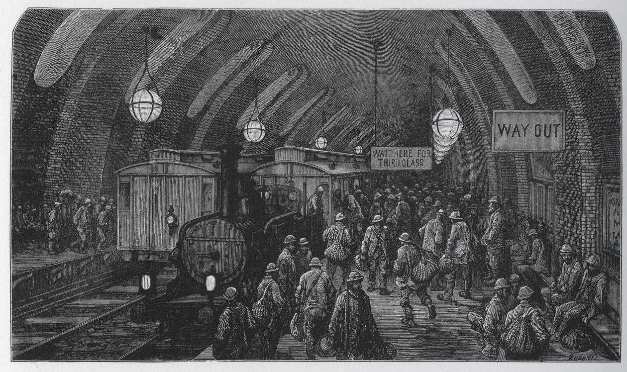 El tren de los obreros de Gustave Dore