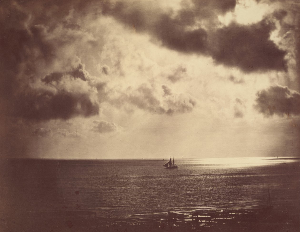 Bergantín en el agua, 1856 de Gustave Le Gray