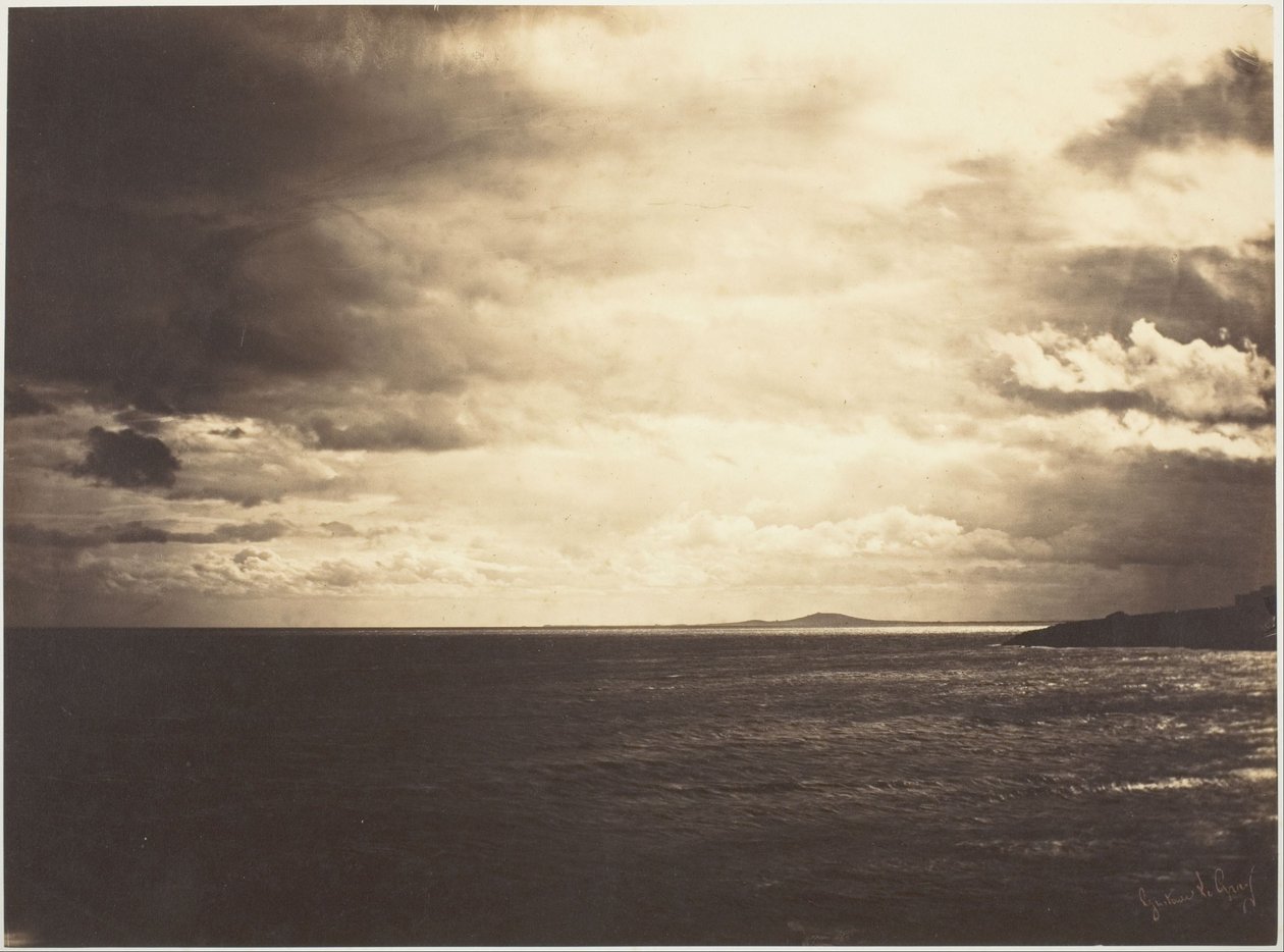 Cielo nublado, Mar Mediterráneo de Gustave Le Gray