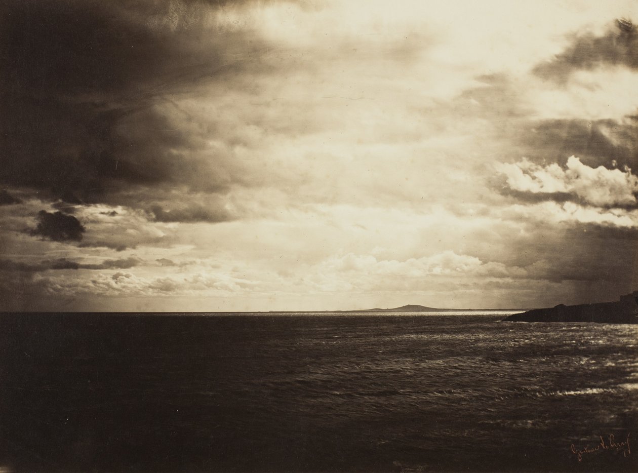 Cielo nublado, mar Mediterráneo, 1857 de Gustave Le Gray