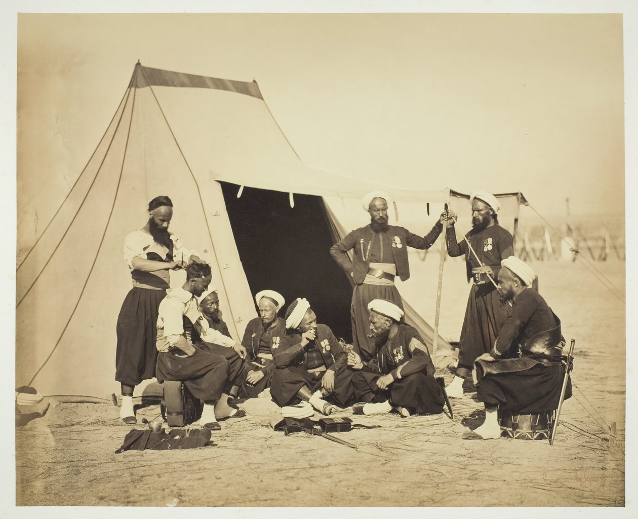 Zouaves sin título, 1857 de Gustave Le Gray