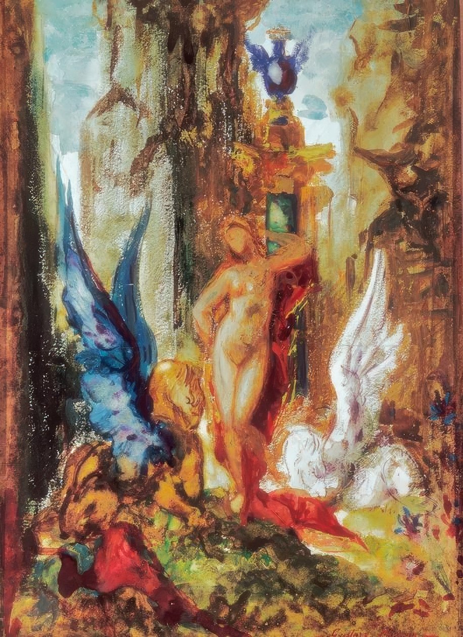 Hada con grifos de Gustave Moreau