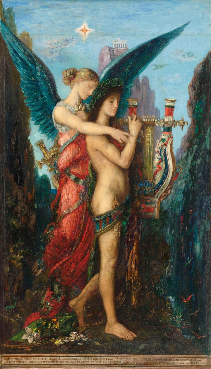 Hesíodo y la musa de Gustave Moreau