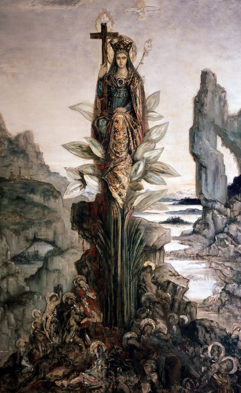 Flor mística por Gustave Moreau. de Gustave Moreau
