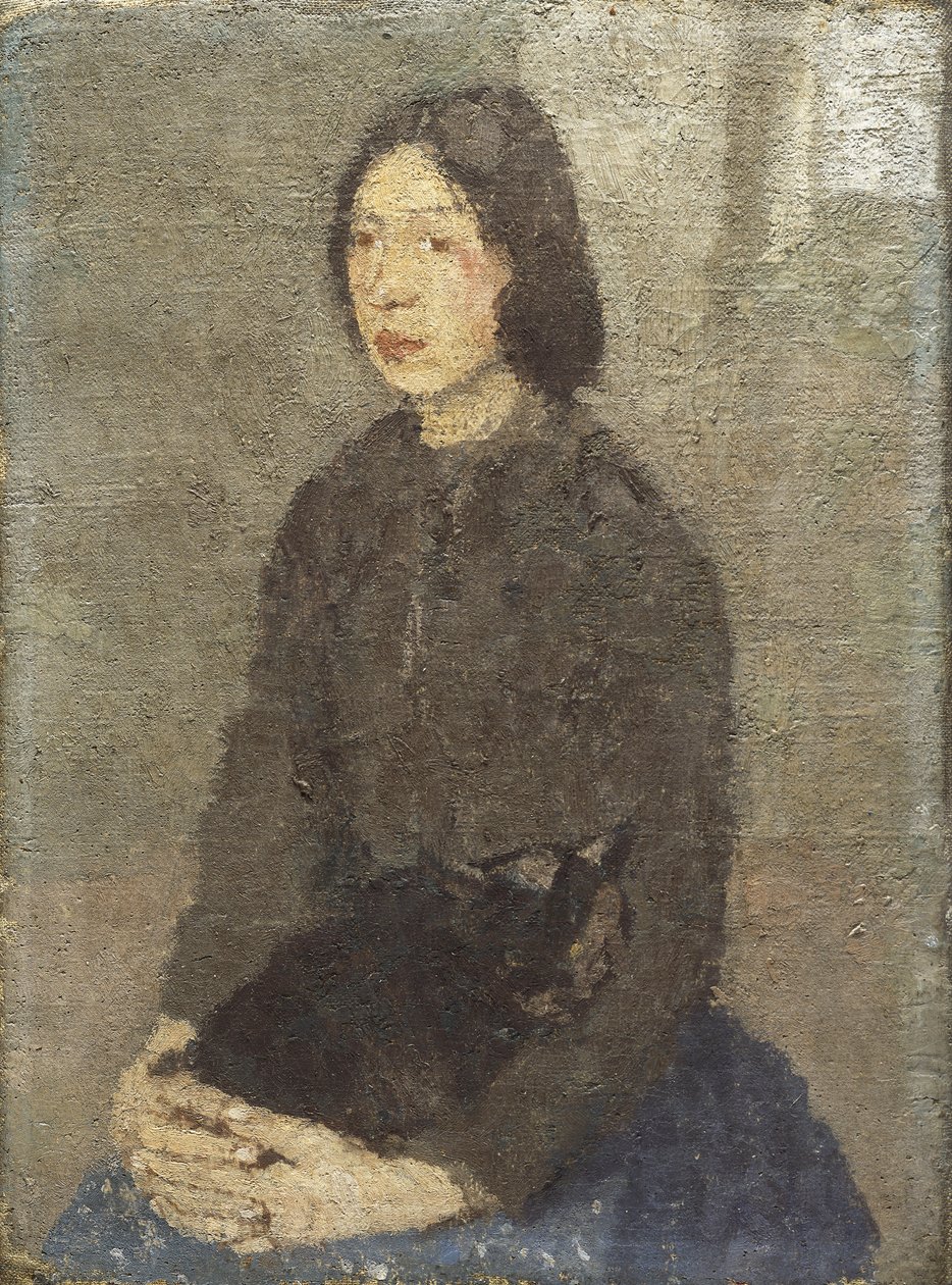 Niña con gato en su regazo de Gwen John