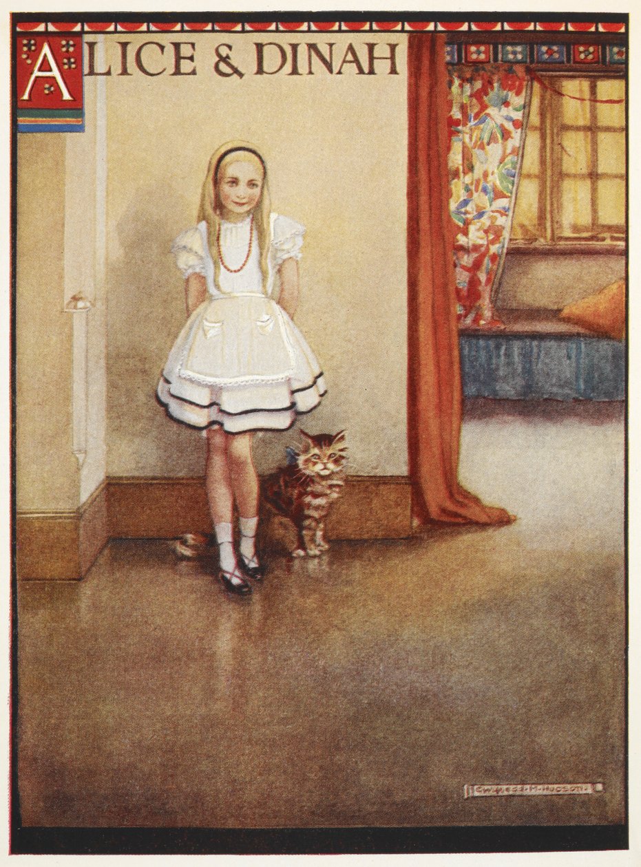 Alice y Dinah, la gata atigrada de Gwynedd M. Hudson