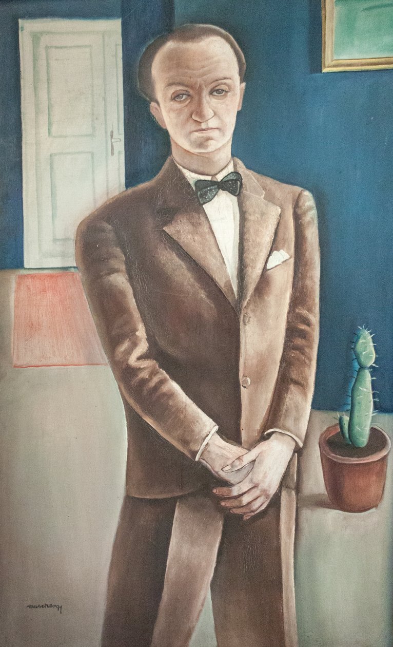 Hombre en traje con cactus de Gyorgy Rauscher