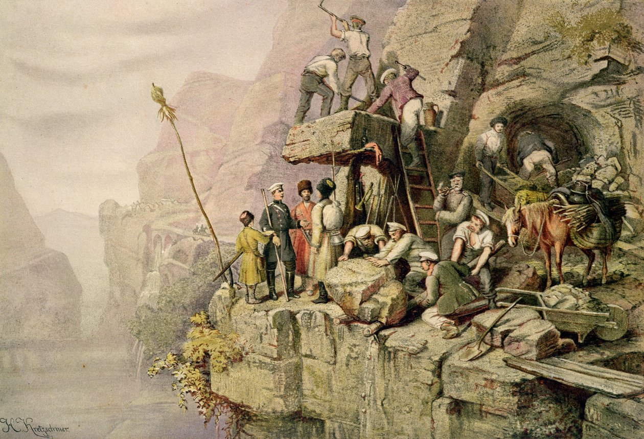 Una Cantera de Piedra, 1833 de H. Kretzschmer
