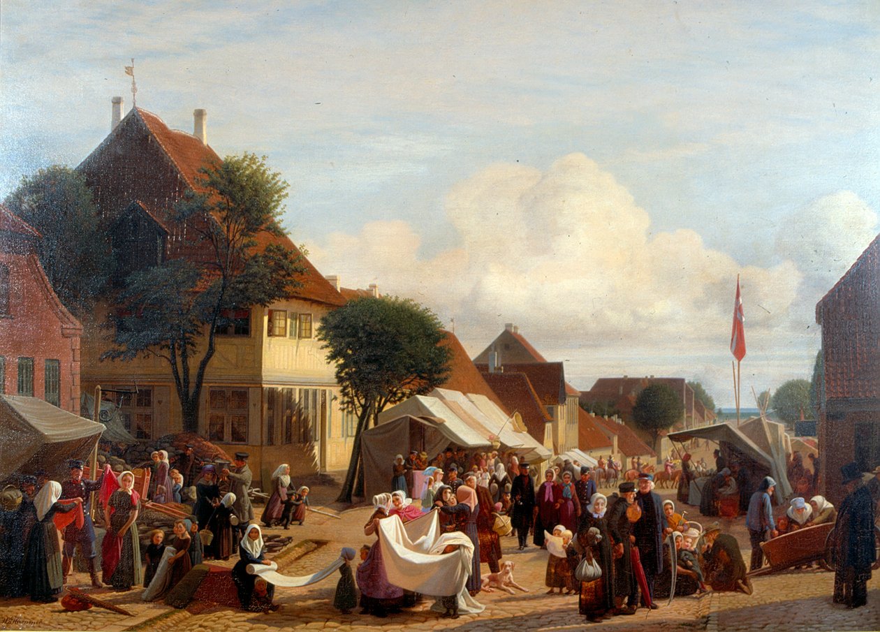 Un día de mercado en Fredericia de H.J. Hammer