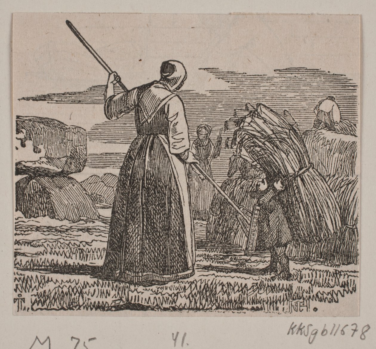 Ilustración de "Gjordemoderen og Trolden" de H. C. Henneberg