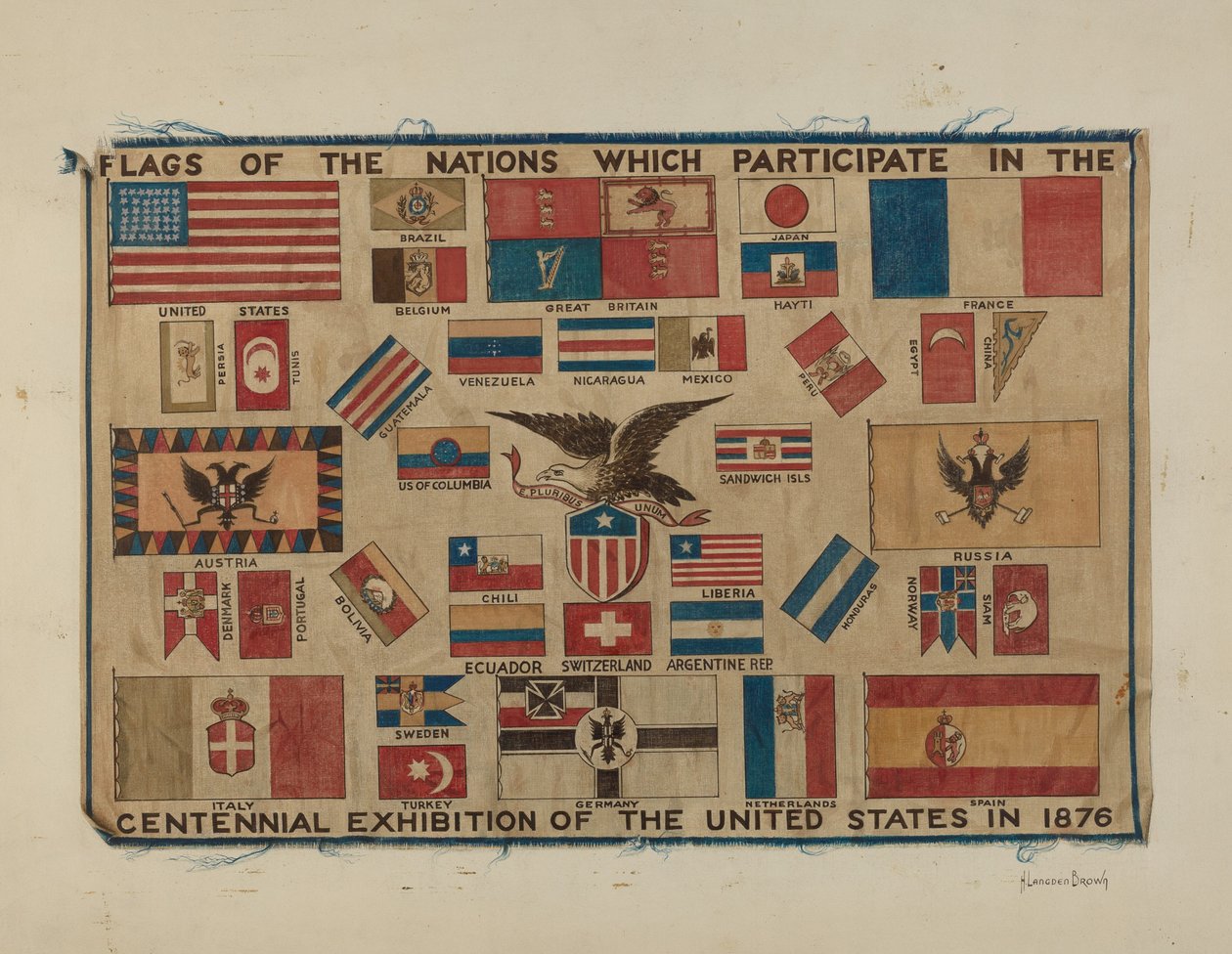 Textil centenario - Bandera de H. Langden Brown