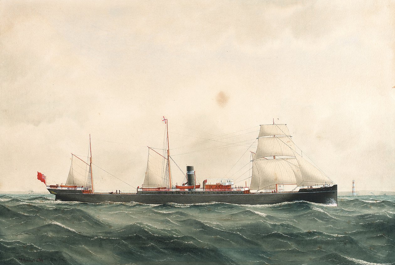 Barco de vapor "Manora de H. Percival