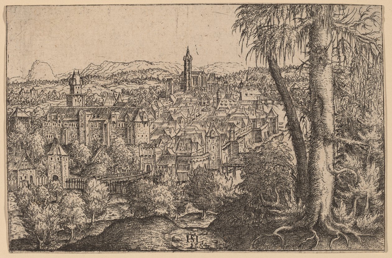 Vista de Steyr en Enns de Hanns Lautensack