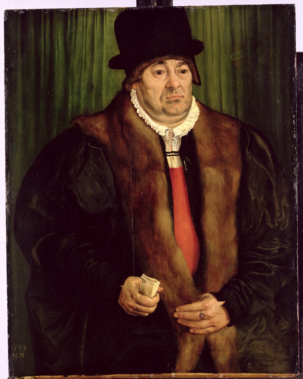 Retrato de un aristócrata de Múnich, 1559 de Hans Muelich or Mielich