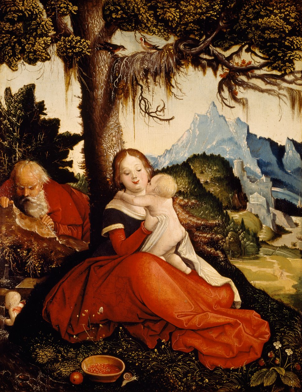 Descanso en la huida a Egipto de Hans Baldung Grien