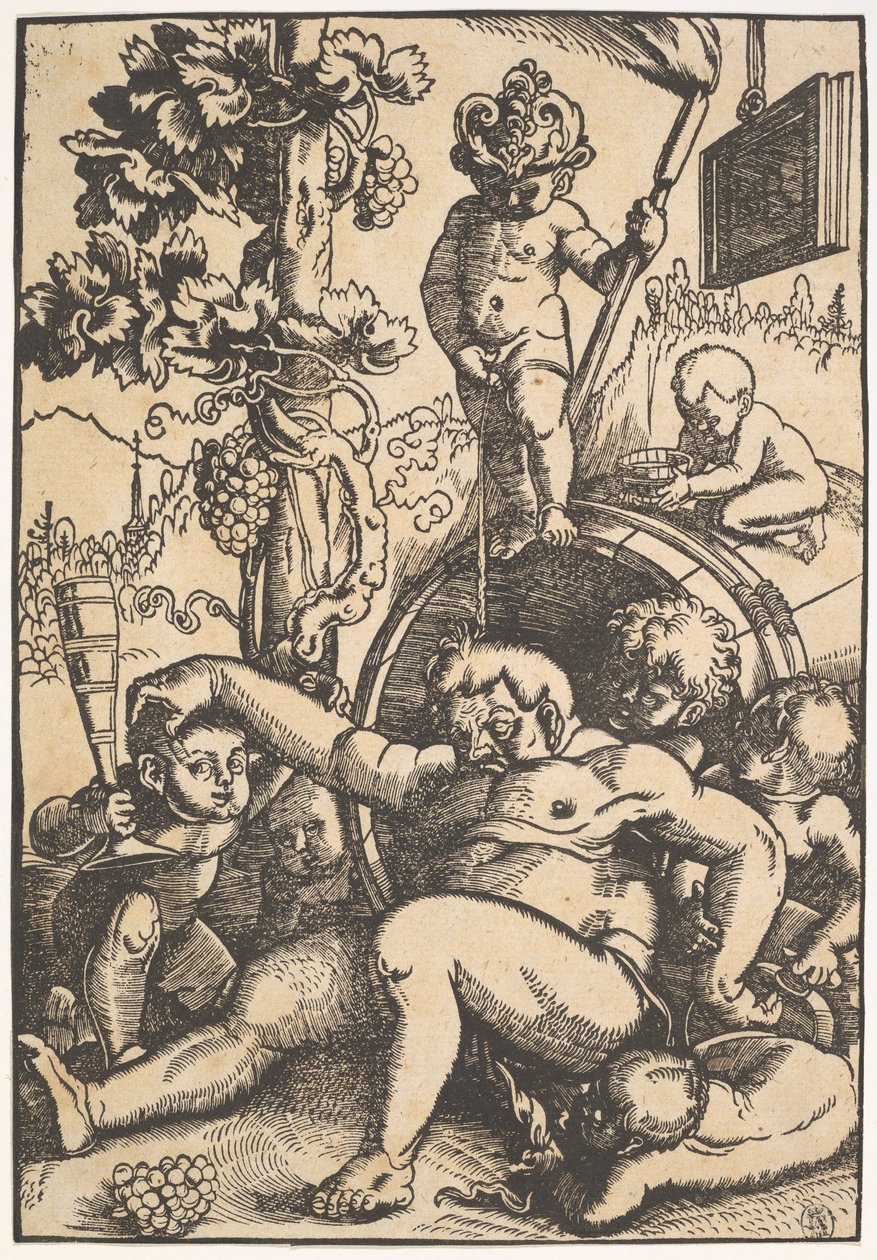 El Bacchus Borracho, c.1520 de Hans Baldung Grien