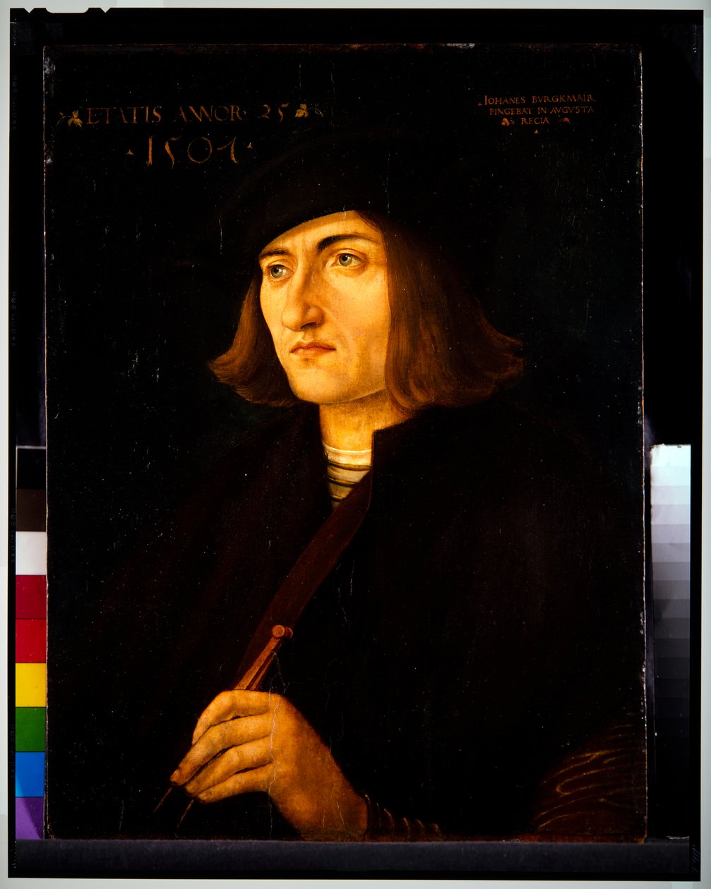 Retrato de un hombre (panel) de Hans Burgkmair