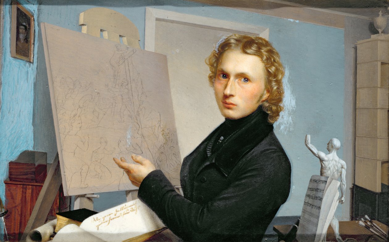 Autorretrato, 1822 de Hans Heinrich Porth
