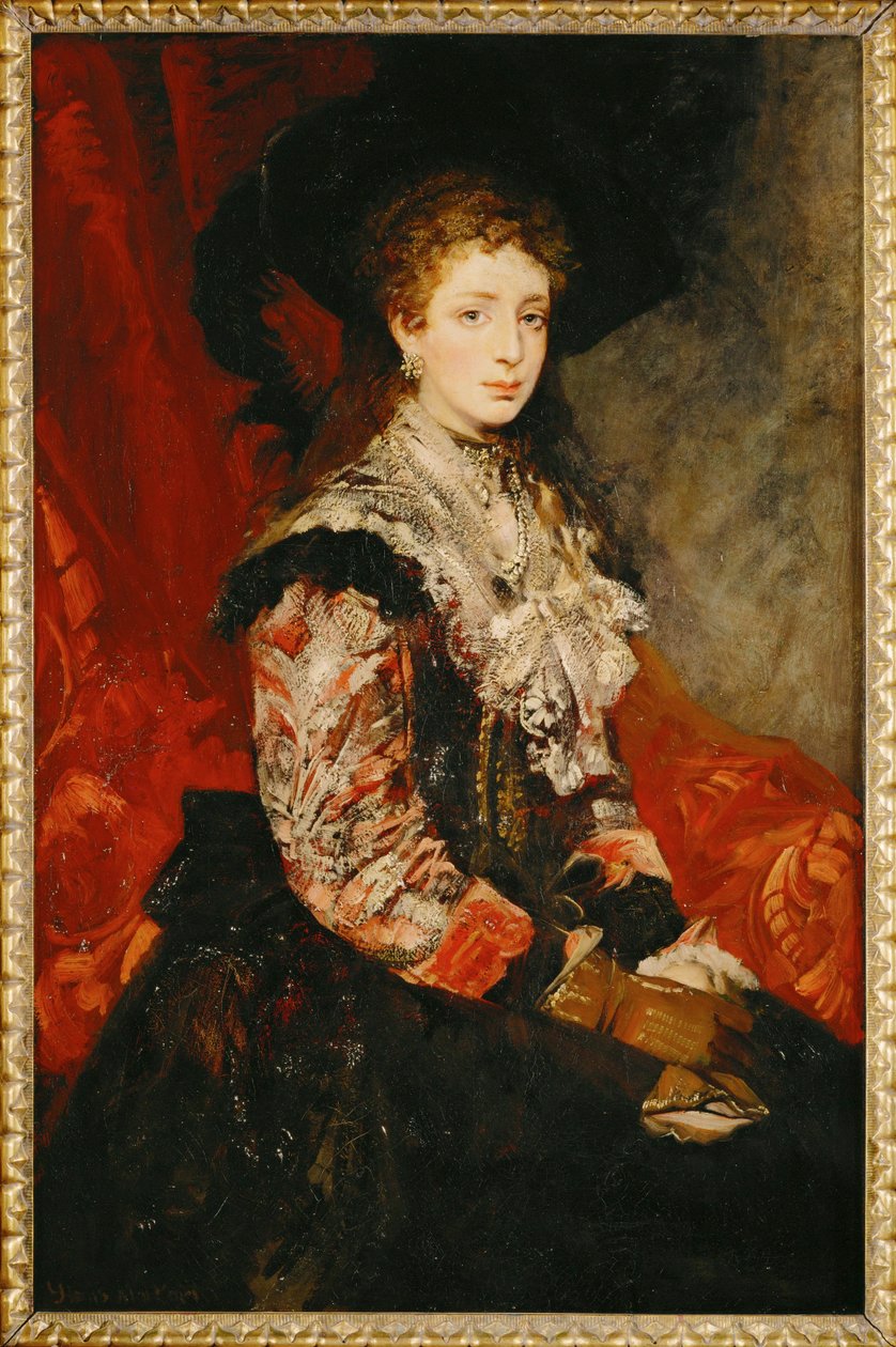 Clothilde Beer ... (pintura sobre lienzo) de Hans Makart