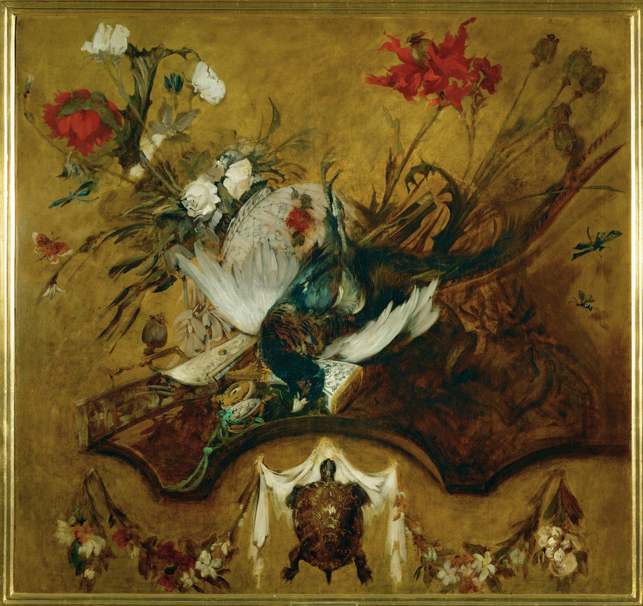Gran bodegón de caza ... (pintura sobre lienzo) de Hans Makart