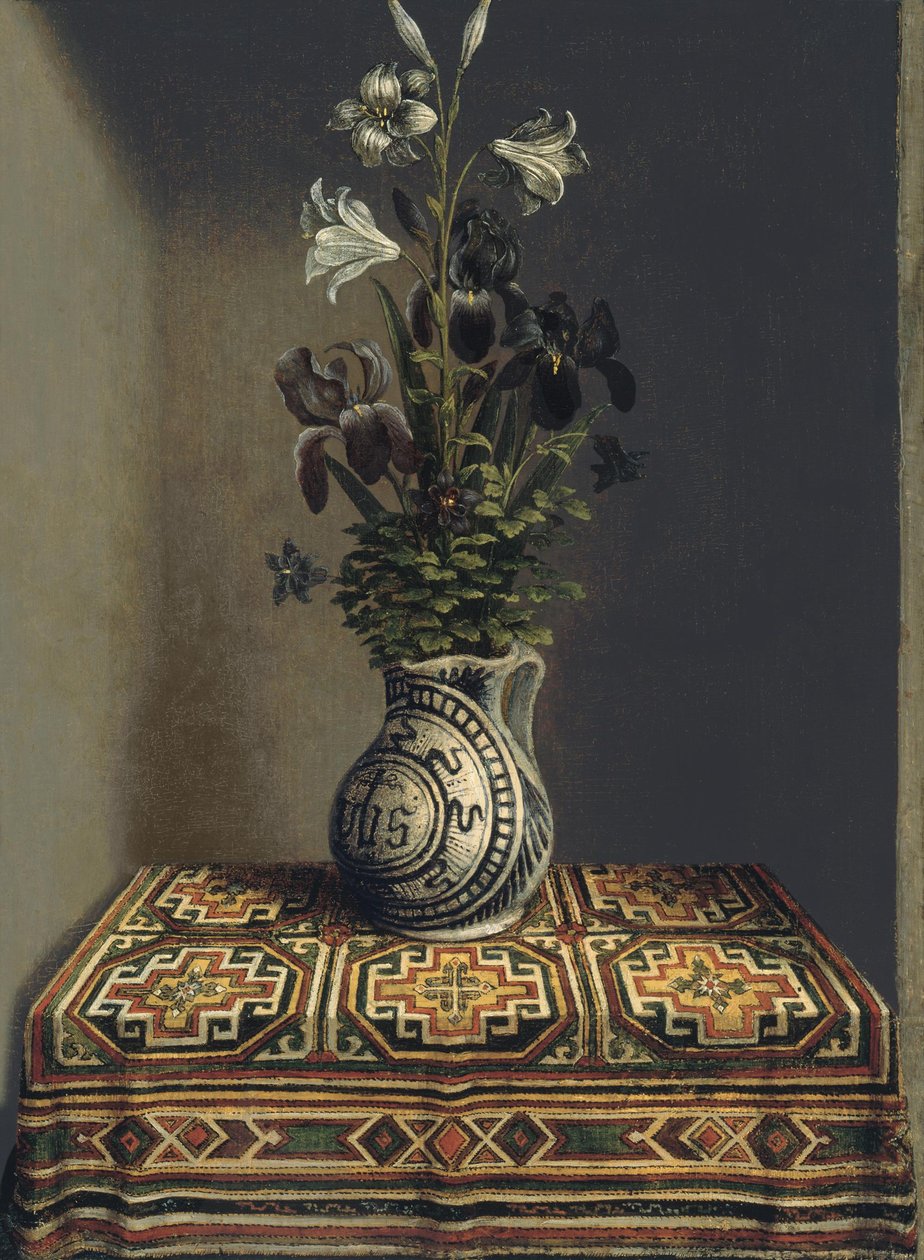 Flores en una jarra, ca 1485 de Hans Memling