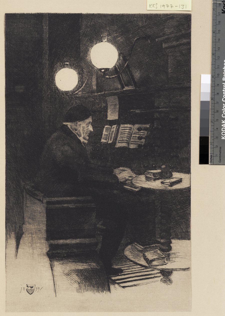Hartmann tocando el órgano de Hans Nikolaj Hansen