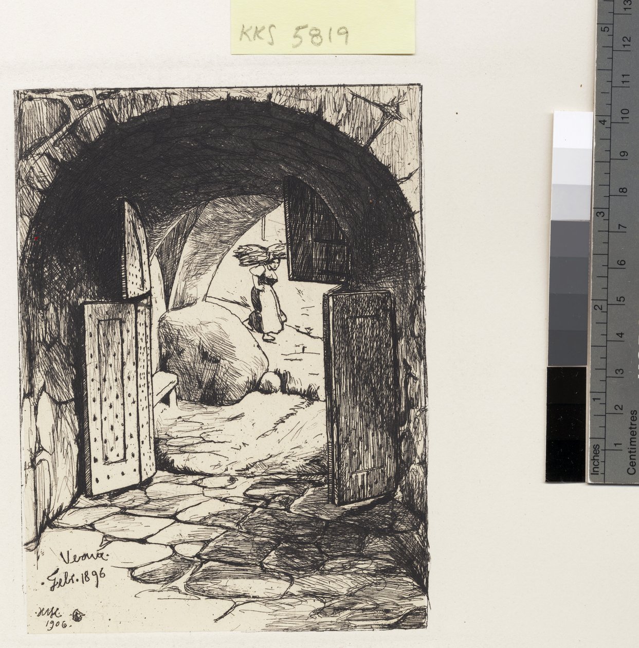 Puerta del monasterio de Verna de Hans Nikolaj Hansen