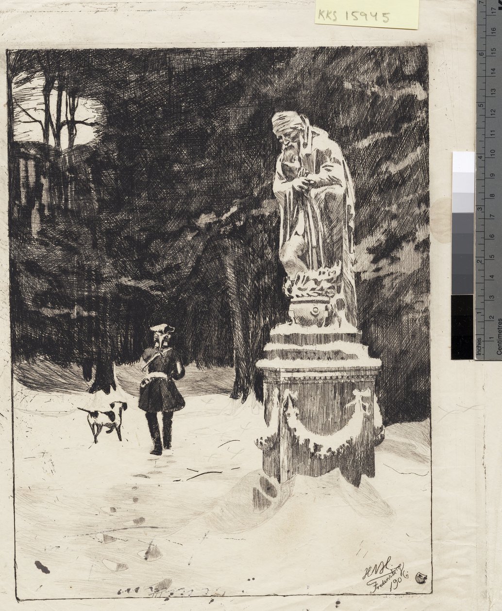 Invierno. Parque del Castillo de Fredensborg de Hans Nikolaj Hansen