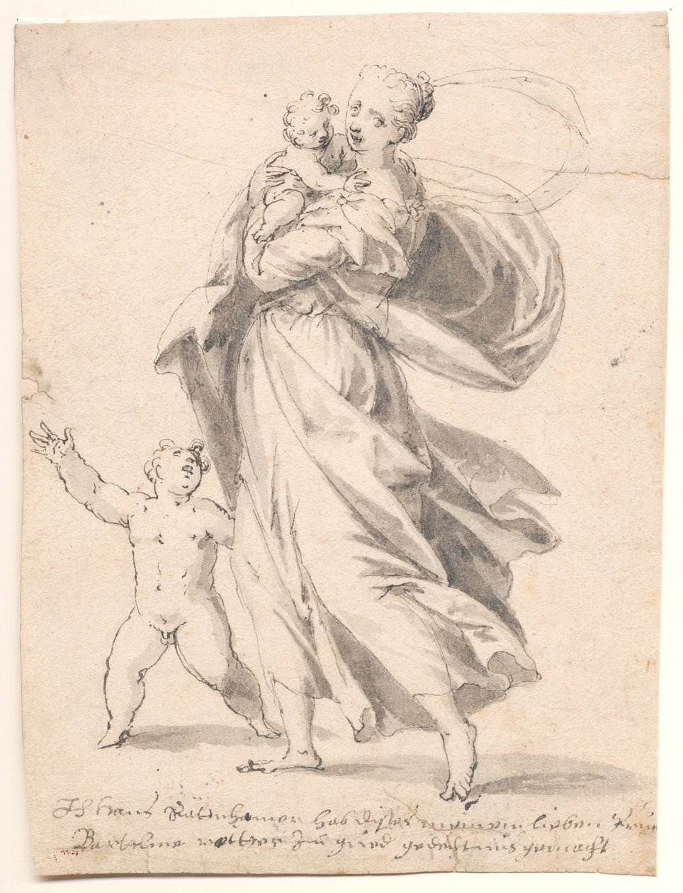 Mujer con dos niños de Hans Rottenhammer