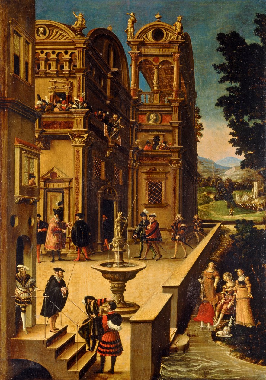 Betsabé en su baño, después de 1537 de Hans Sebald Beham