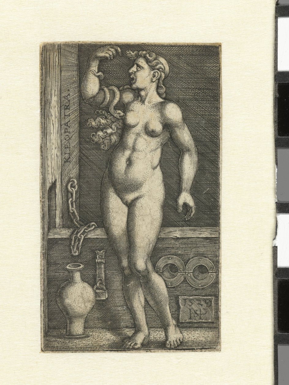 muerte de cleopatra Cleopatra (título sobre objeto) de Hans Sebald Beham