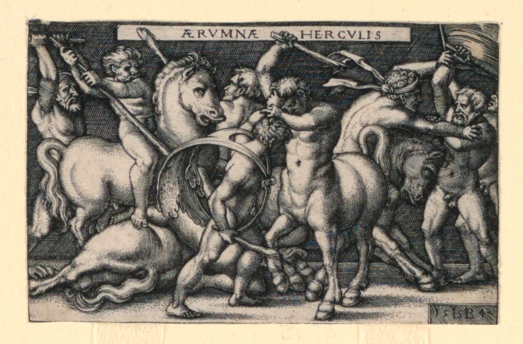 Hércules luchando contra los centauros de Hans Sebald Beham