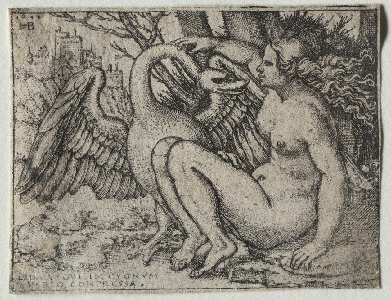 Leda y el cisne de Hans Sebald Beham