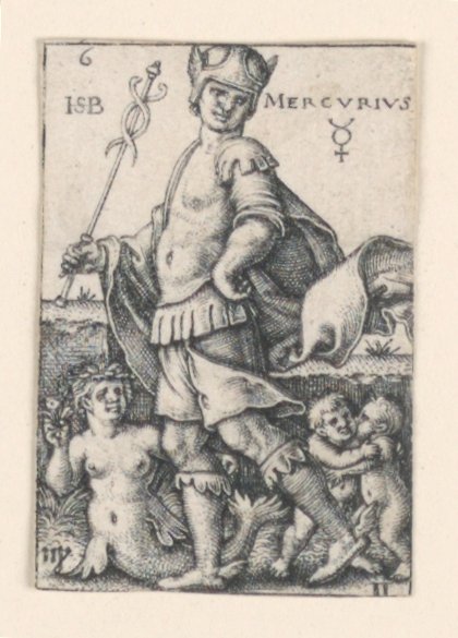 Mercurio, de Los Siete Planetas de Hans Sebald Beham
