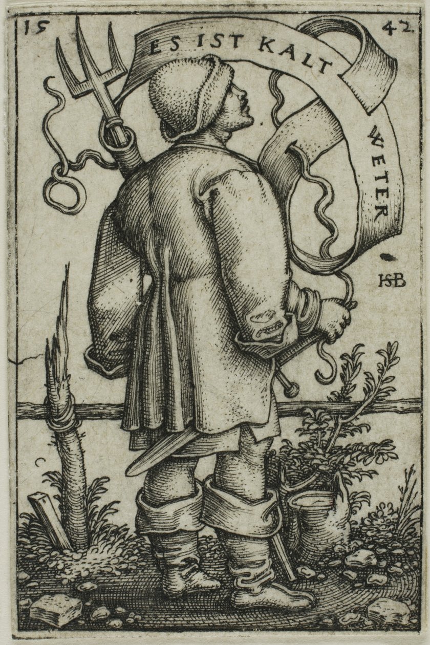 El Tiempo-Campesino "Es Ist Kalt Weter" de Hans Sebald Beham