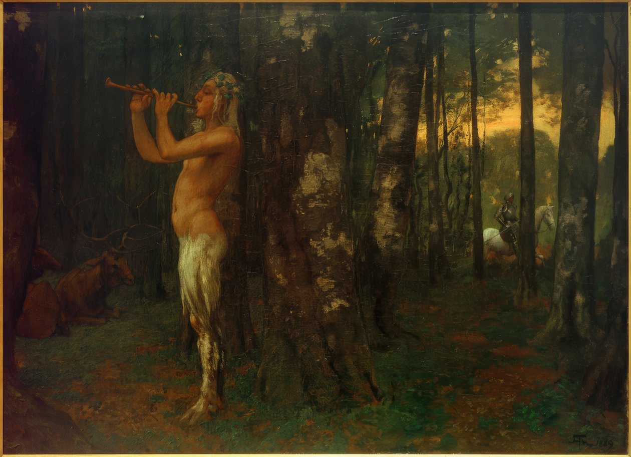Crepúsculo en el bosque de Hans Thoma